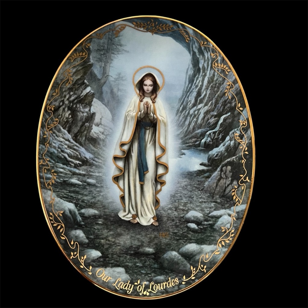 The Bradford Exchange Our Lady of Lourdes Wall Decor Plate 1994